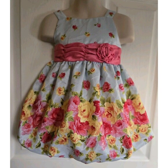 American Princess Bubble Dress Size 2T Spring Flowers Easter Sunday SO Pretty! - Picture 4 of 11